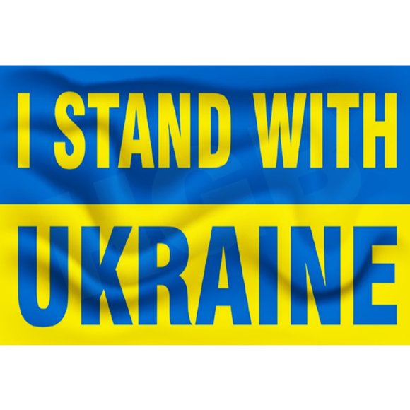 'I Stand With Ukraine' T-shirt Black Support Ukraine Flag Pride FREE SHIPPING - Picture 8 of 8